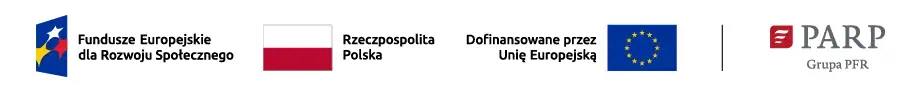 Logotyp Fundusze Europejskie - Wiedza Edukacja Rozwój, flaga Polski - Rzeczpospolita Polska, Logotyp Unia Europejska - Europejski Fundusz Społeczny